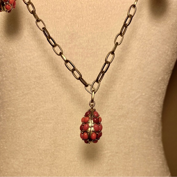 Liz Claiborne Necklace Two-tone Coral color - Picture 5 of 11